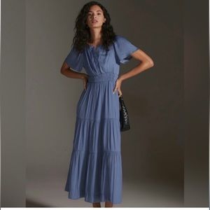 Anthropologie Somerset Dress in Slate. Petite Small.